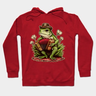 Irish Cottagecore Frog Playing Accordion Hoodie